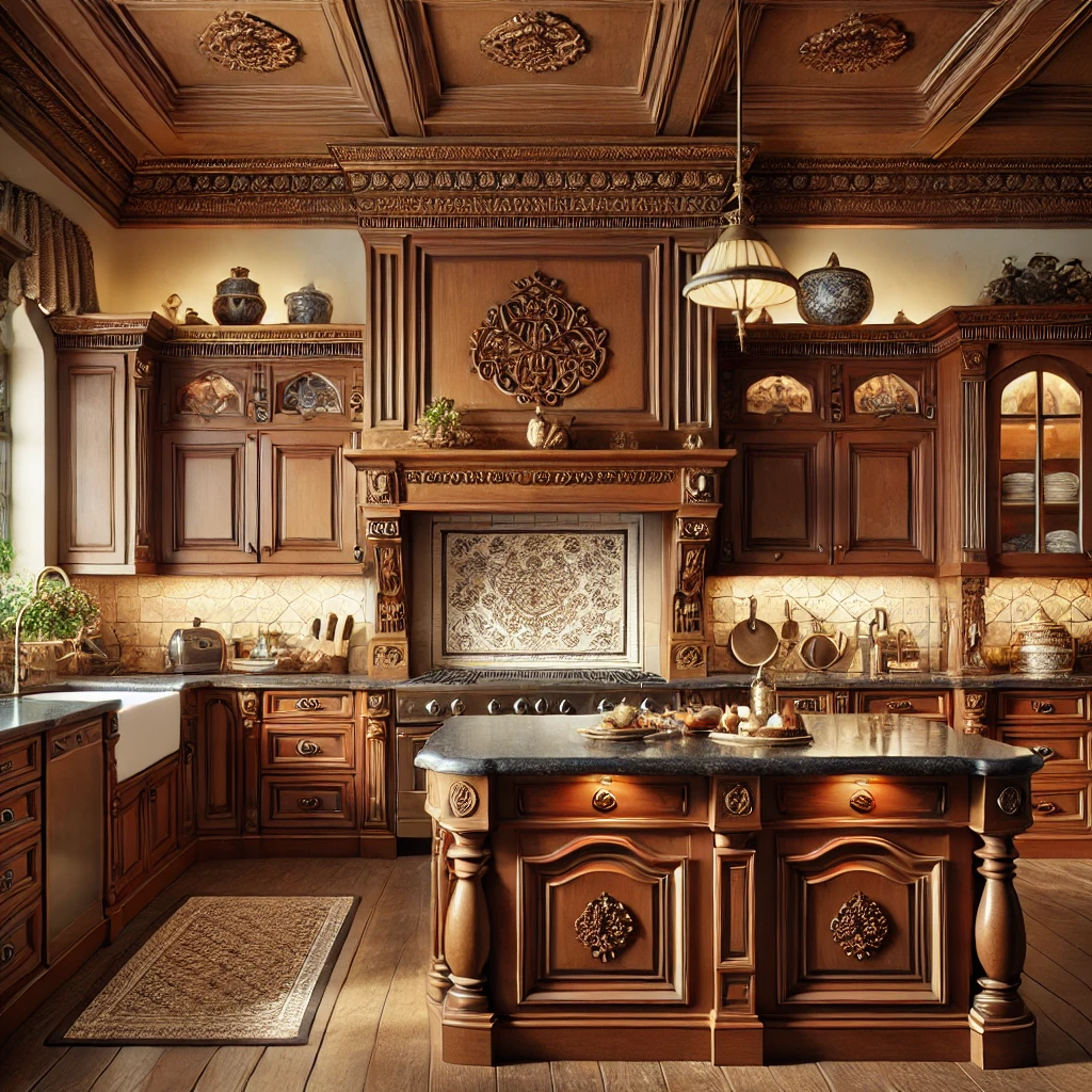 Traditional Kitchen with Custom Cabinets